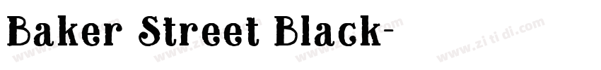 Baker Street Black字体转换